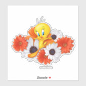 Sticker TWEETY™ avec marguerites (Feuille)