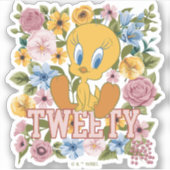 Sticker TWEETY™ Broderie Florale Graphique (Devant)
