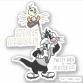Sticker TWEETY™ & SYLVESTER™ Golf - Nice Birdie (Devant)