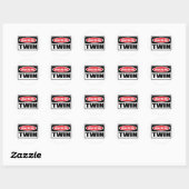 Sticker TWIN Avertissement (Feuille)