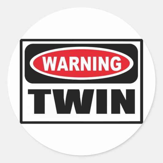Sticker TWIN Avertissement (Devant)