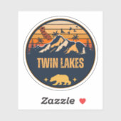 Sticker Twin Lakes, Californie (Feuille)