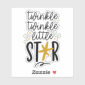 Sticker Twinkle Twinkle Little Star Doodle (Feuille)