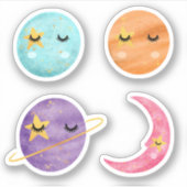 Sticker Twinkle Twinkle Little Stars & planètes Space Thèm (Devant)