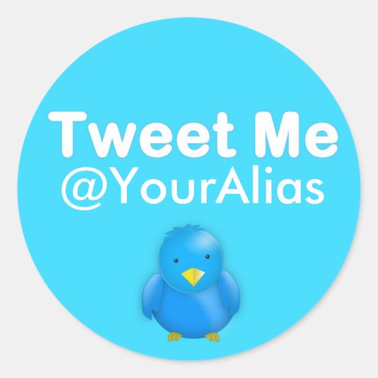 Sticker Twitter : Tweetez-moi @YourAlias (Devant)