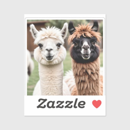 Sticker Two Llamas (Feuille)