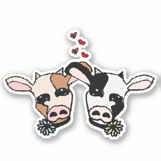 Sticker Two Moo Cows (Devant)