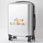 Sticker Typographe de Merry Christmas (Sur valise)