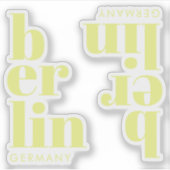 Sticker Typographie allemande de Berlin (Devant)