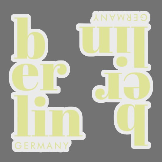 Sticker Typographie allemande de Berlin