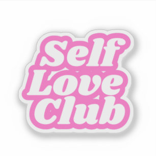 Sticker Typographie Amour de soi rose pour filles et femme