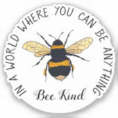 Sticker Typographie circulaire de l'abeille (Recto)