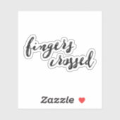 Sticker Typographie croisée des doigts (Feuille)