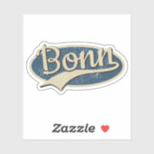 Sticker Typographie de Bonn Allemagne (Feuille)