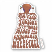 Sticker Typographie de cascade au chocolat Willy Wonka (Devant)