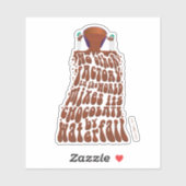 Sticker Typographie de cascade au chocolat Willy Wonka (Feuille)
