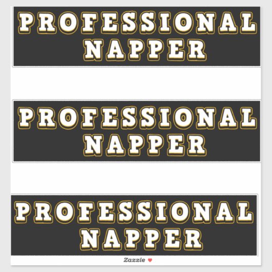 Sticker Typographie de dormeur professionnel (Feuille)