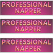 Sticker Typographie de dormeur professionnel (Devant)