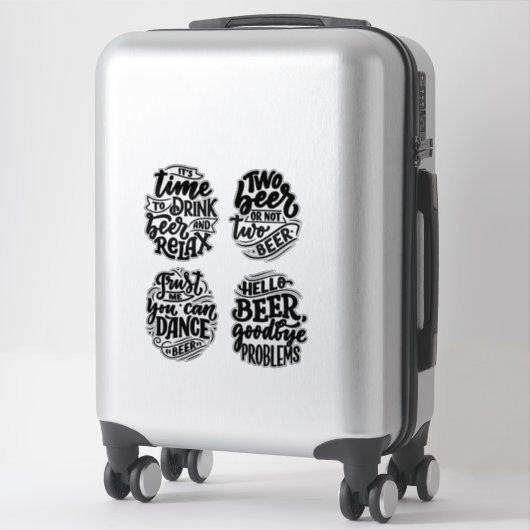 Sticker Typographie de la bière (Sur valise)