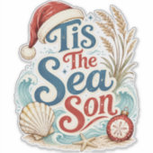 Sticker Typographie de Noël Côtière C'est la Saison de la (Devant)