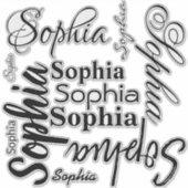 Sticker Typographie de nom (Devant)