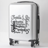 Sticker Typographie de nom (Sur valise)