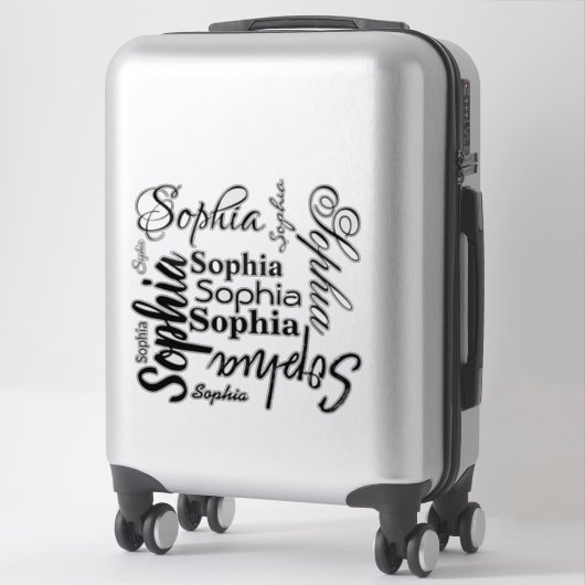 Sticker Typographie de nom (Sur valise)