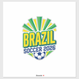 Sticker Typographie de pays gras football Brésil 2026