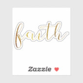 Sticker Typographie de script FAITH classique (Feuille)