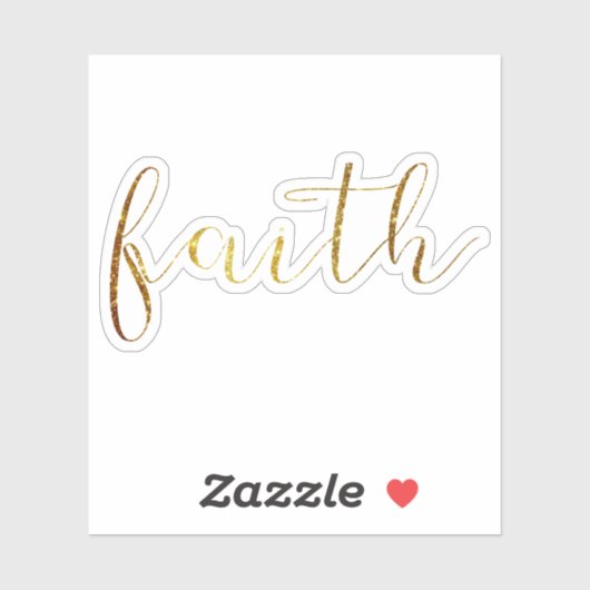 Sticker Typographie de script FAITH classique (Feuille)