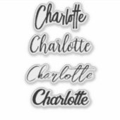 Sticker Typographie de script personnalisée Nom noir (Devant)