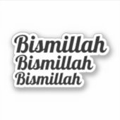 Sticker Typographie de Triple Bismillah (Devant)