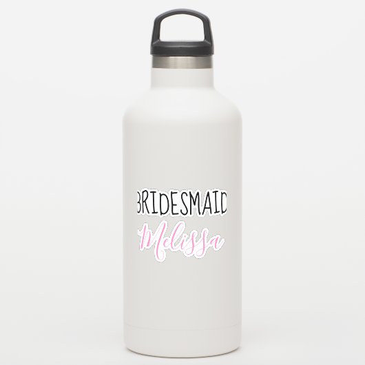 Sticker Typographie de votre Mariage d'domestiques (Gourde)