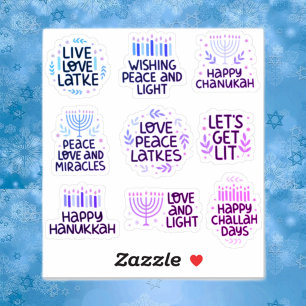 Sticker Typographie drôle de Hanukkah moderne