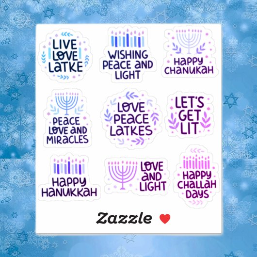Sticker Typographie drôle de Hanukkah moderne