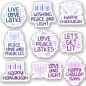 Sticker Typographie drôle de Hanukkah moderne (Devant)