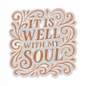 Sticker Typographie Il est bien avec mon âme (Devant)