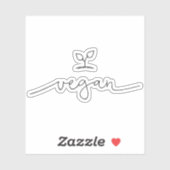 Sticker Typographie minimaliste végétale (Feuille)