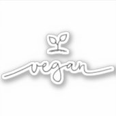 Sticker Typographie minimaliste végétale (Devant)