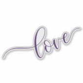 Sticker Typographie moderne, Lettrée à la main "Amour" (Devant)