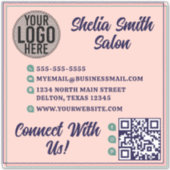 Sticker Typographie Rétro Palette de Couleurs Froide Entre (Devant)