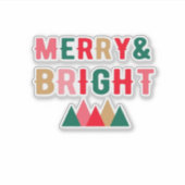 Sticker Typographie verte rouge et Brown en gras (Devant)