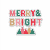 Sticker Typographie verte rouge et Brown en gras (Devant)