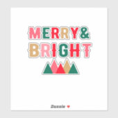 Sticker Typographie verte rouge et Brown en gras (Feuille)