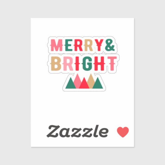 Sticker Typographie verte rouge et Brown en gras (Feuille)