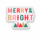 Sticker Typographie verte rouge et Brown en gras (Recto)