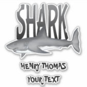 Sticker Typographie Whimsical Simple Modern Shark Bite (Devant)