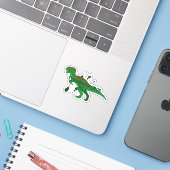Sticker Tyrannosaurus (Ordinateur portable avec iPhone)