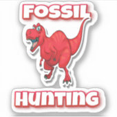 Sticker Tyrannosaurus de la chasse aux fossiles (Devant)