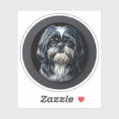 Sticker tzu shih noir (Feuille)